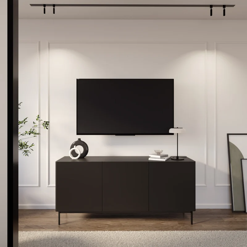 Hohes dreitüriges Olio TV-Sideboard 160 cm Kaschmir