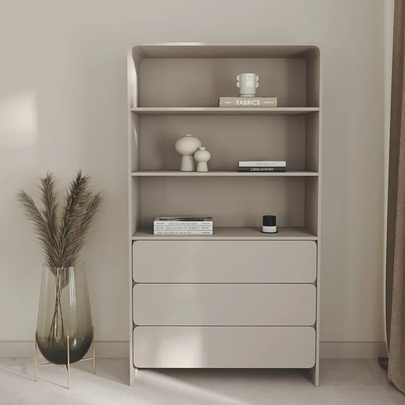Lummo Regal mit drei Schubladen 100 cm Kaschmir