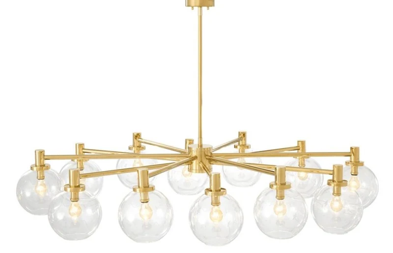 Casa Padrino Luxus Kronleuchter Gold 150 x 105 x H. 37 cm - Limited Edition