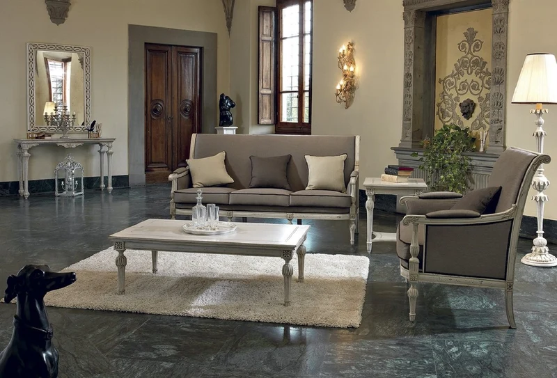 Casa Padrino Luxus Barock Beistelltisch Antik Cremeweiß / Braun - Prunkvoller Barockstil Massivholz Tisch - Luxus Möbel im Barockstil - Barock Möbel - Luxus Qualität - Made in Italy