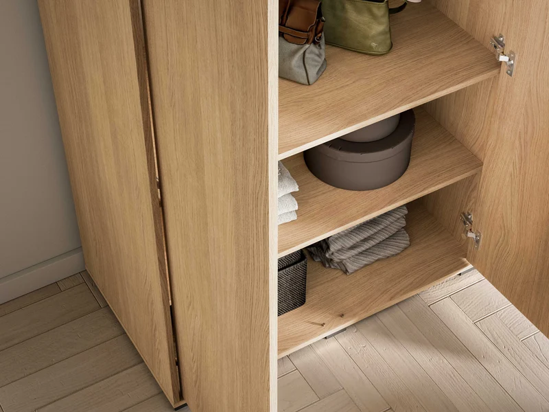 Zweiflügeliger Schrank Reynos 92 cm Eiche Mavelie