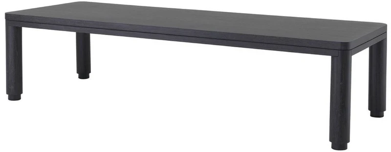 Casa Padrino Luxus Esstisch Anthrazitgrau 300 x 115 x H. 76 cm - Massivholz Küchentisch - Rechteckiger Esszimmertisch - Luxus Esszimmer Möbel