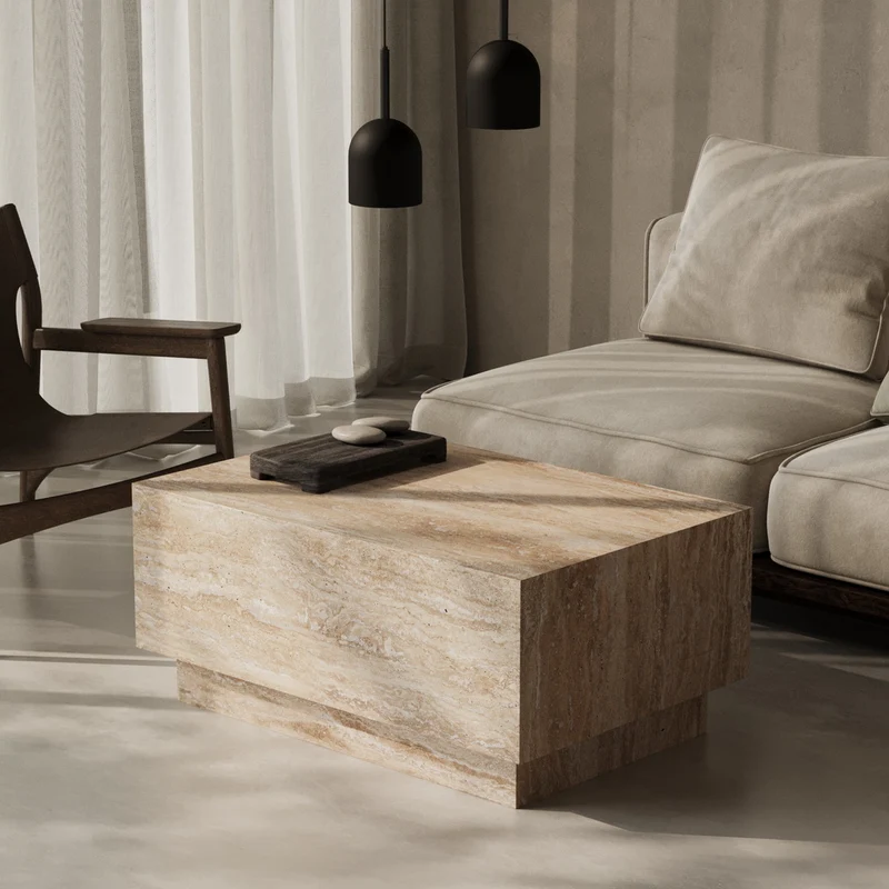 Tivoli Travertin Couchtisch