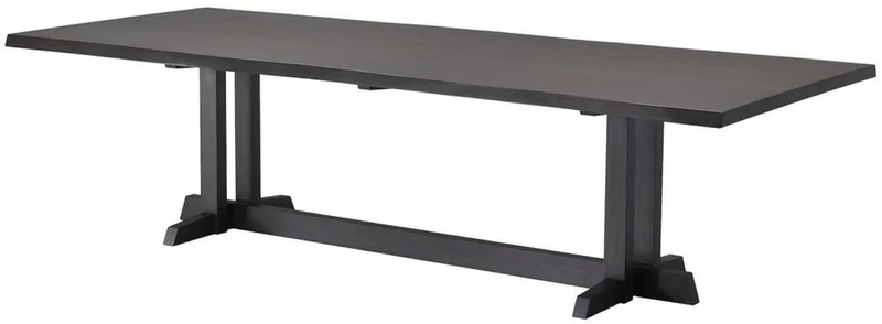 Casa Padrino Luxus Mahagoni Esstisch Mokkafarben 290,5 x 128 x H. 77 cm - Massivholz Küchentisch - Rechteckiger Esszimmertisch - Luxus Esszimmer Möbel