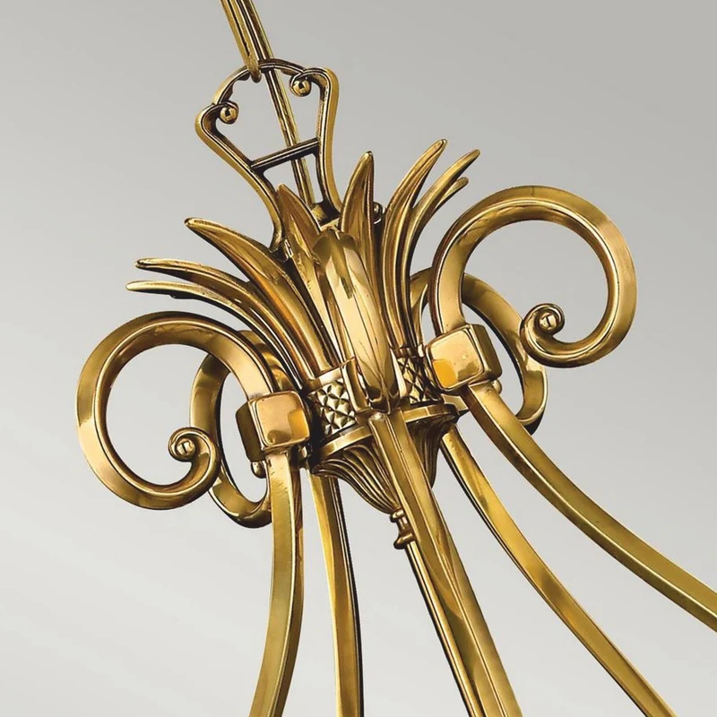Casa Padrino Luxus Barock Messing Kronleuchter Bronze Ø 56 x H. 62,2 cm