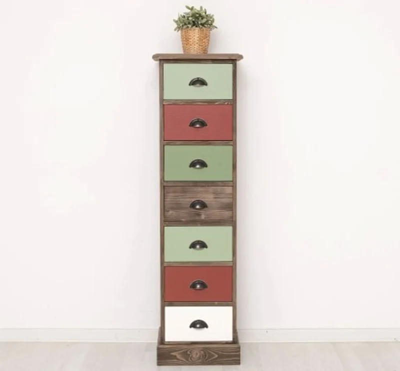 Casa Padrino Kommode im Landhausstil mit 7 Schubladen, 43 x 33 x 150 cm