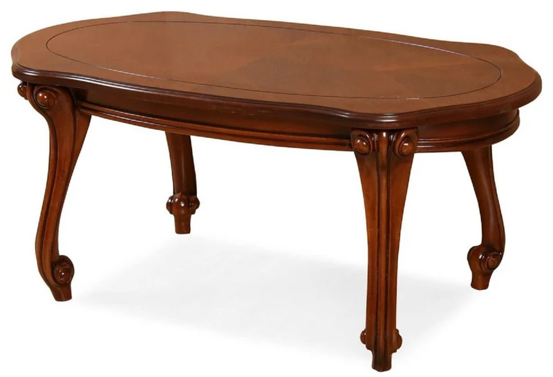 Casa Padrino Luxus Barock Couchtisch Braun - Barockstil Massivholz Wohnzimmertisch - Barockstil Wohnzimmer Möbel - Barock Möbel - Edel & Prunkvoll