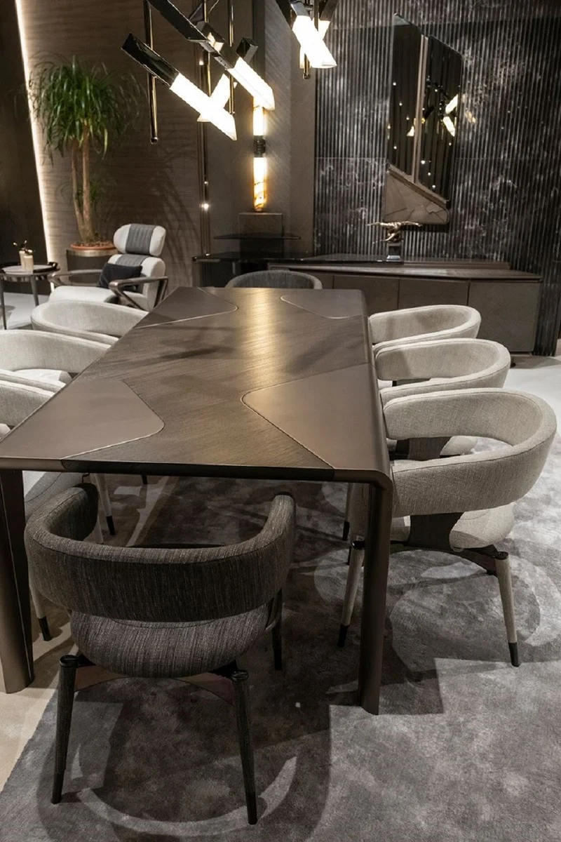 Casa Padrino Luxus Wandspiegel Dunkelbraun / Bronze 50,6 x 7 x H. 140,3 cm - Wohnzimmer Spiegel - Hotel Spiegel - Wohnzimmer Möbel - Hotel Möbel - Luxus Möbel - Luxus Interior