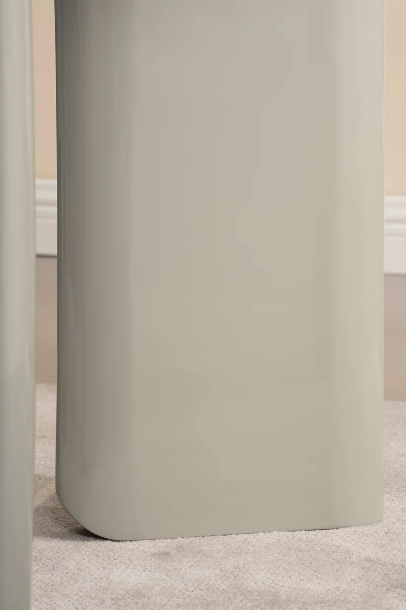 Esstisch Plowles Durchmesser 120 cm Beige Hochglanz
