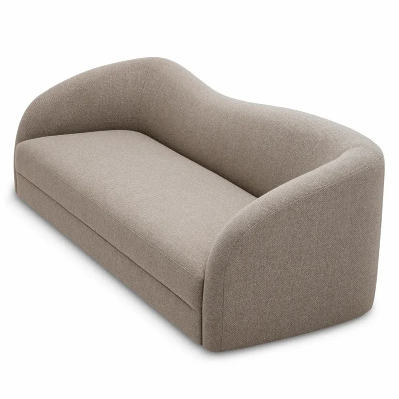 Casa Padrino Luxus Sofa Greige / Schwarz 230 cm - Wohnzimmer & Hotel Möbel