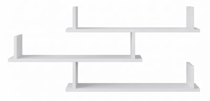 Hängeregal Kassi dreistufig 119 cm weiß