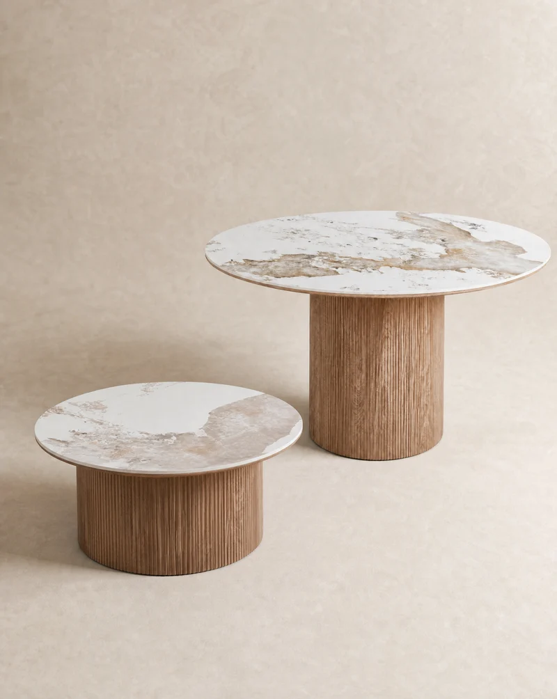 Japandi Eettafel & Salontafel