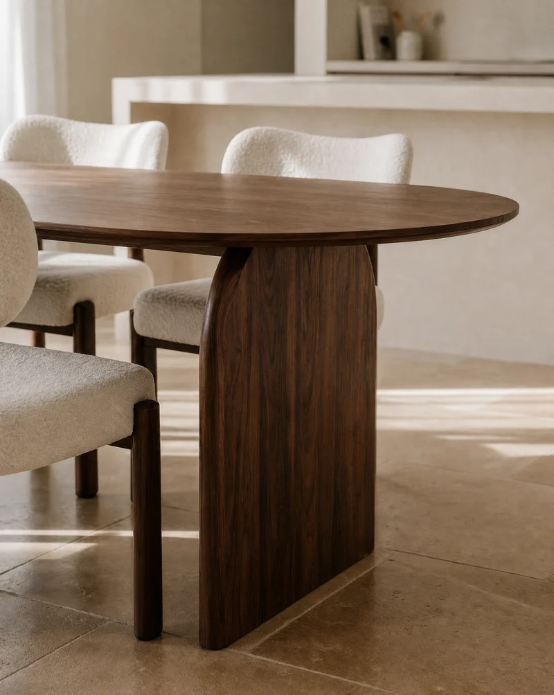 Nobu Oval Table 190 cm Walnut