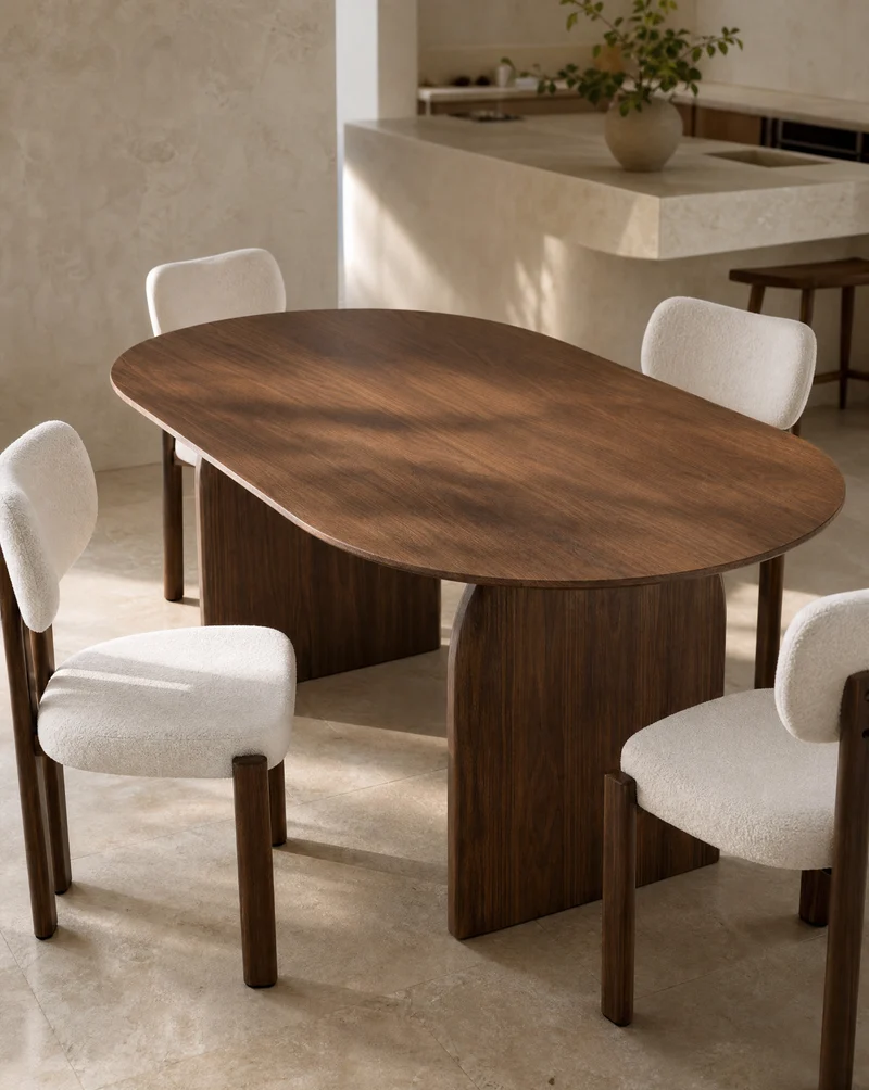 Nobu Oval Table 190 cm Walnut