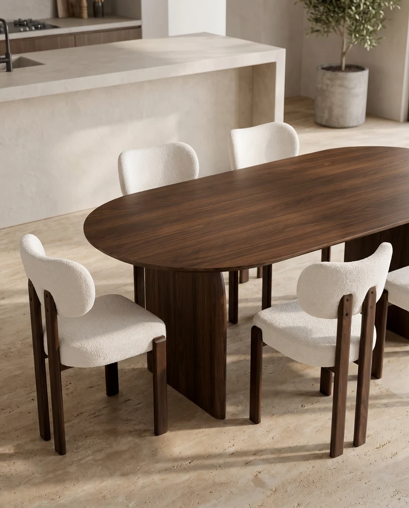 Nobu Oval Table 190 cm Walnut