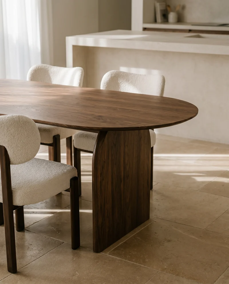 Nobu Oval Table 190 cm Walnut