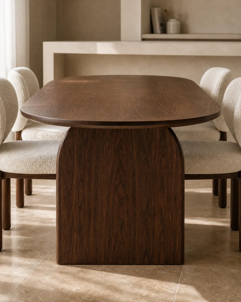 Nobu Oval Table 190 cm Walnut