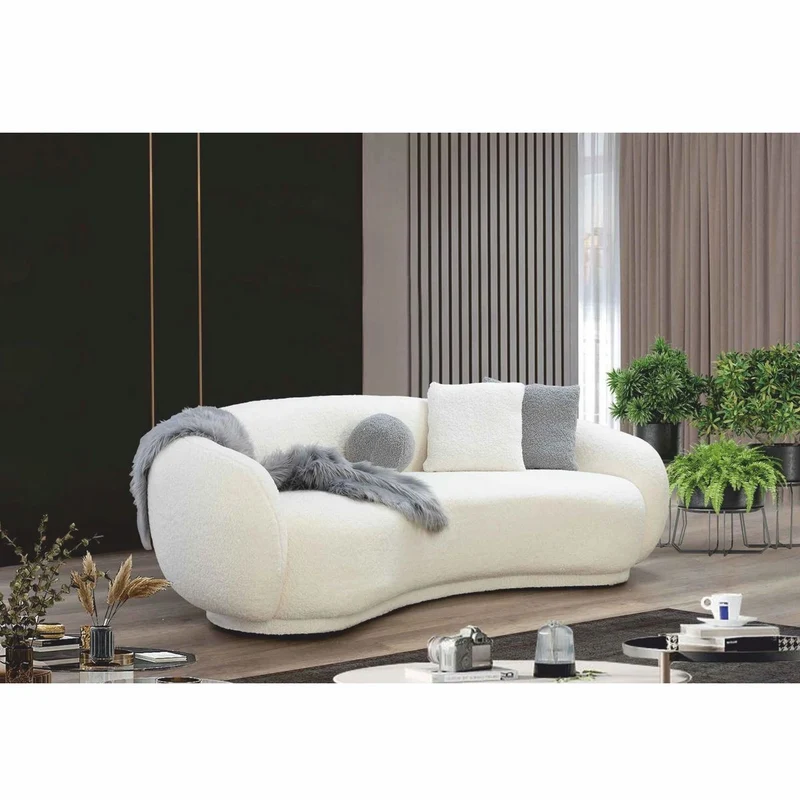 Casa Padrino Luxus Sofa Weiß 230 cm - Wohnzimmer & Hotel Möbel