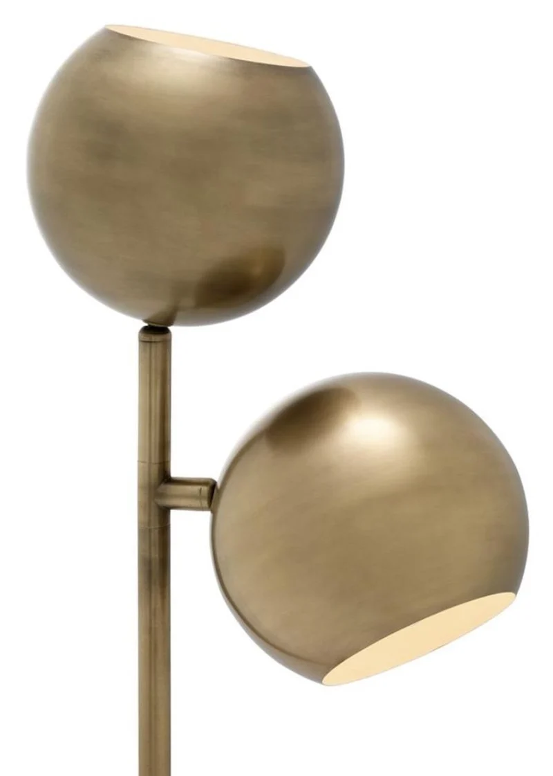 Casa Padrino Stehleuchte Antik Messing / Schwarz Ø 32 x H. 140 cm - Luxus Möbel