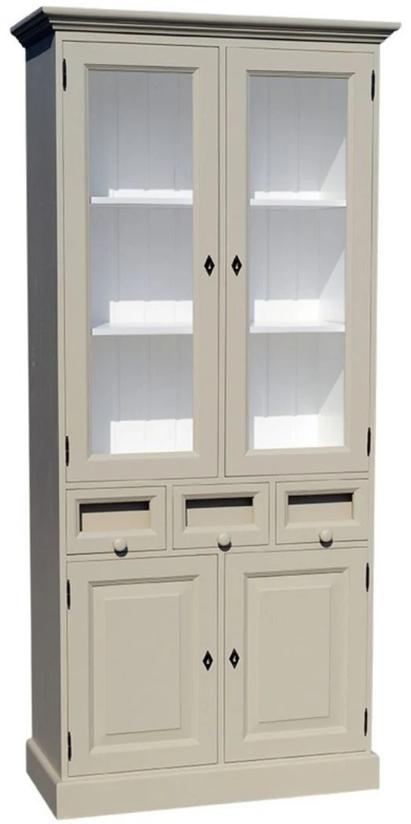 Casa Padrino Landhausstil Küchenschrank mit 4 Türen und 3 Schubladen 98 x 50 x H. 200 cm - Verschiedene Farben - Küchenmöbel
