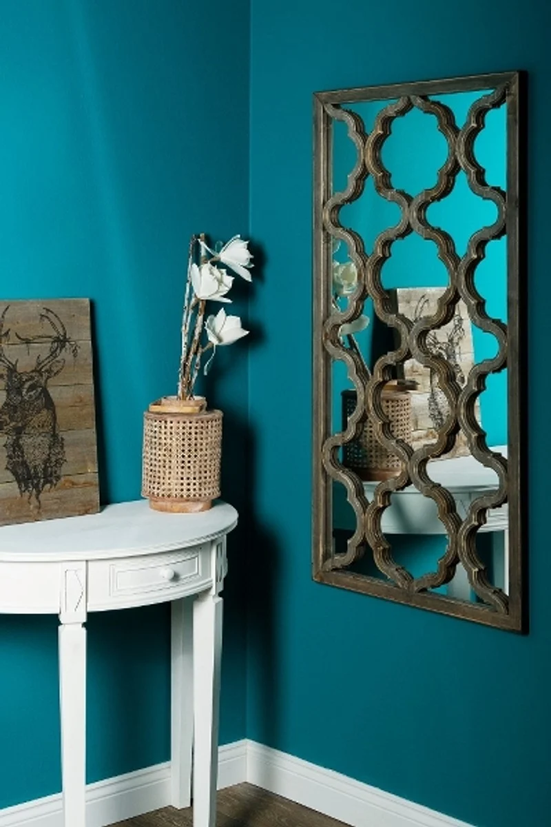 Casa Padrino Designer Spiegel / Wandspiegel Antik Braun 61 x H. 122 cm - Designermöbel