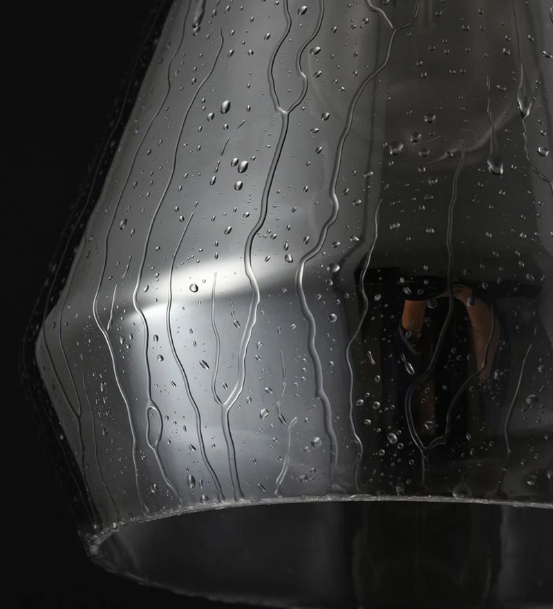 Casa Padrino Luxus Pendelleuchte / Hängeleuchte mit Regen Effekt Ø 21 x H. 26,2 cm - Leuchten & Lüster