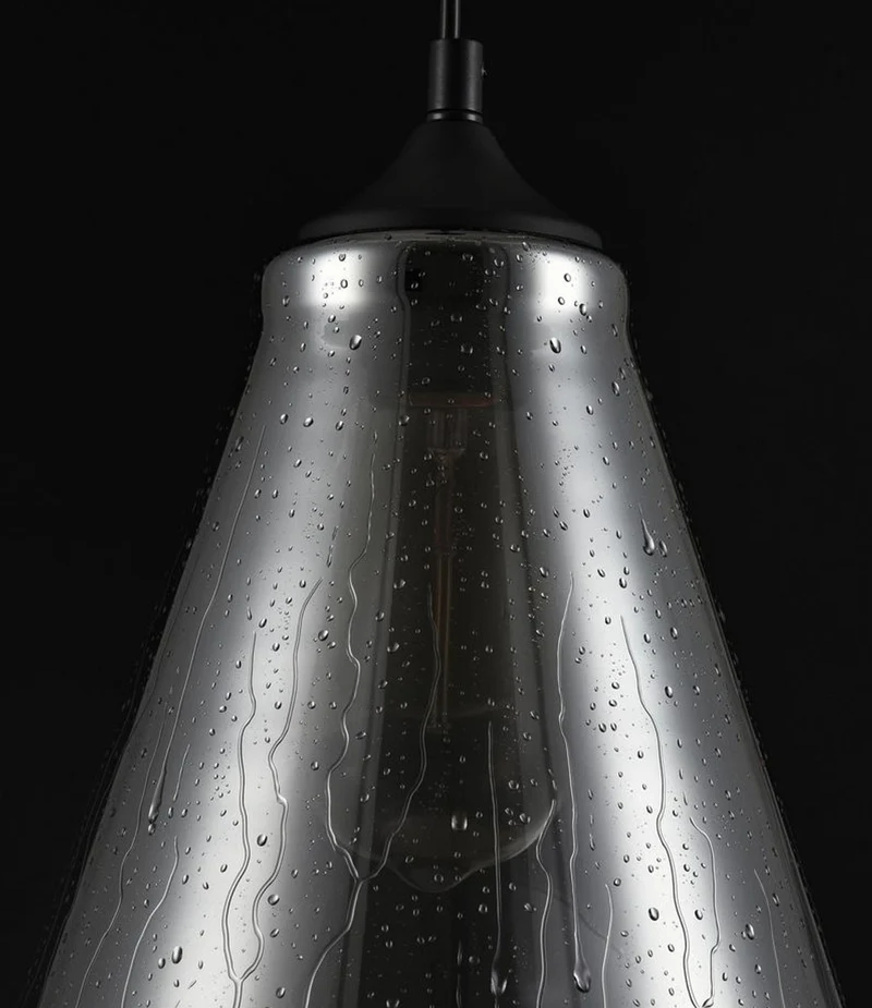 Casa Padrino Luxus Pendelleuchte / Hängeleuchte mit Regen Effekt Ø 21 x H. 26,2 cm - Leuchten & Lüster