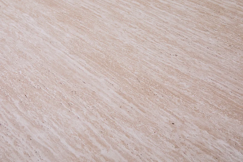 Japandi Ovale Eettafel Travertin Beige