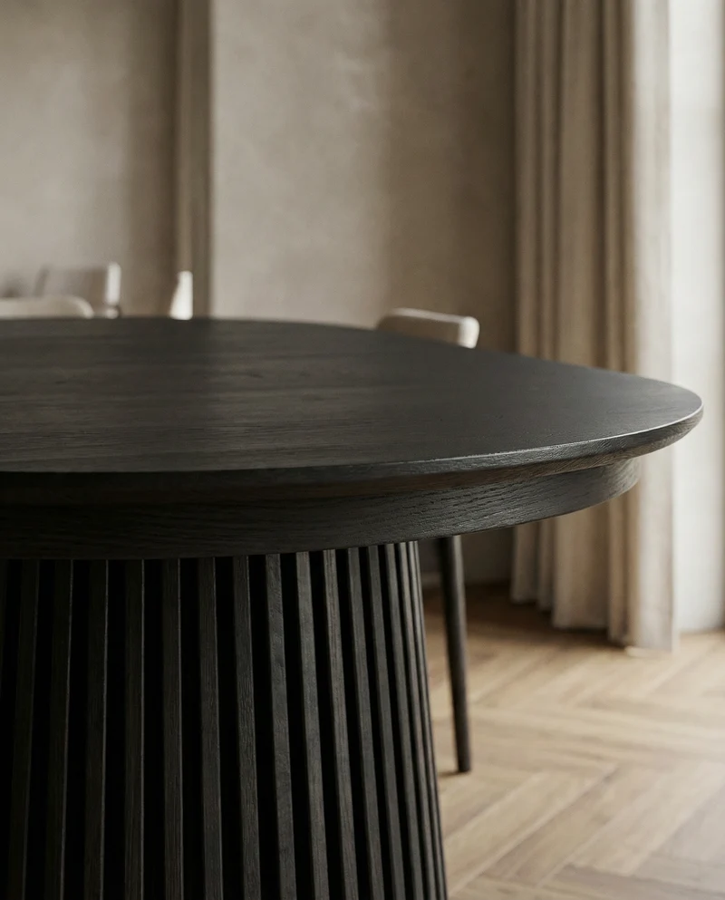 Japandi Uitschuifbare Eettafel Black Oak