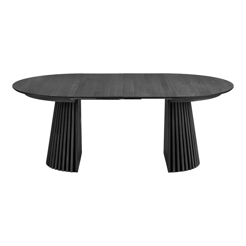 Japandi Uitschuifbare Eettafel Black Oak