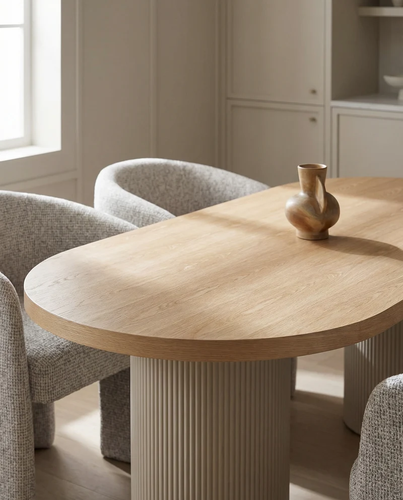 Japandi Eettafel Natural Sand