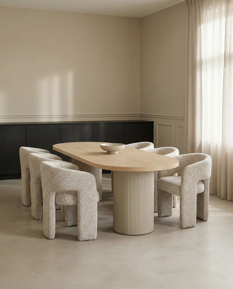 Japandi Eettafel Natural Sand