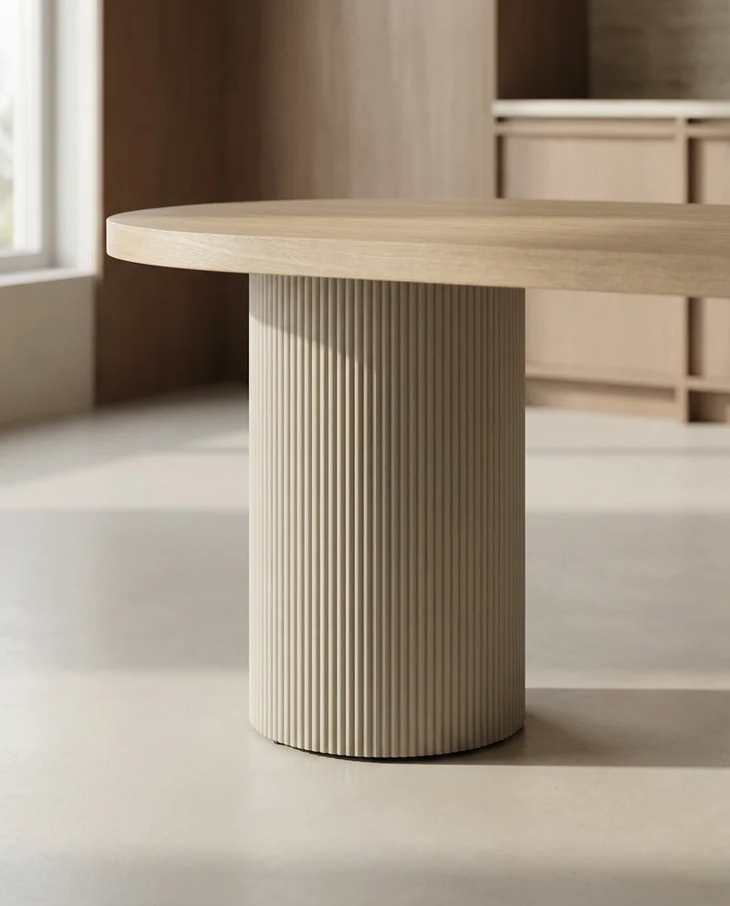 Japandi Eettafel Natural Sand