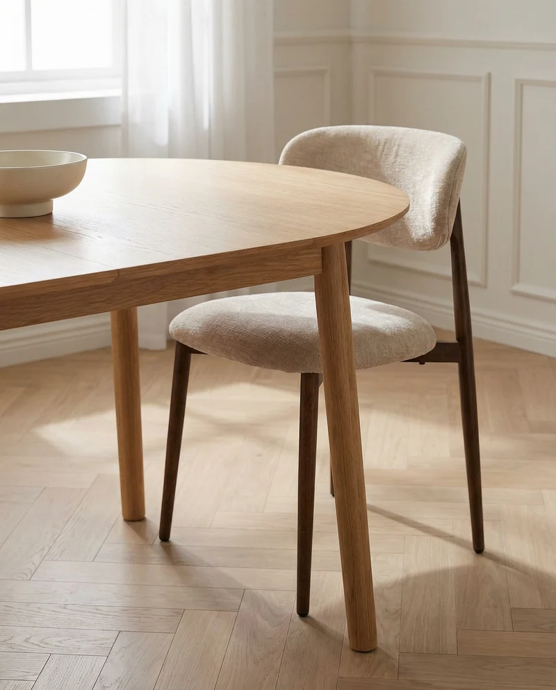 Japandi Uitschuifbare Eettafel Naturel