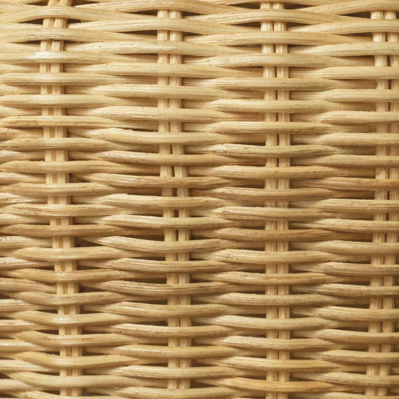 Casa Padrino Luxus Rattan Beistelltisch Naturfarben H. 46 cm - Luxus Möbel