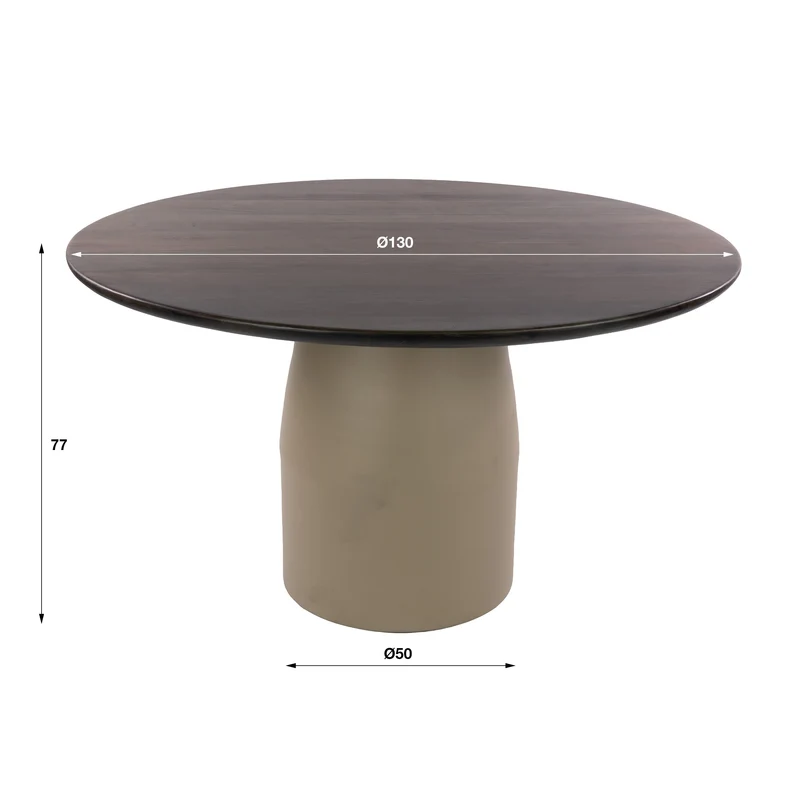 Eettafel Dune rond Ø130