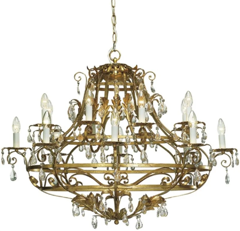 Casa Padrino Luxus Barock Kristall Kronleuchter Antik Gold 100 x 70 x H. 75 cm - Ovaler Hotel & Restaurant Kronleuchter - Edel & Prunkvoll
