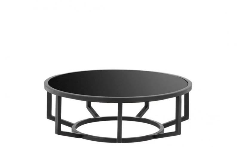 Casa Padrino Luxus Art Deco Kuchenglocke Bronze mit schwarzem Granit und Glasdeckel, 35 x H. 42 cm