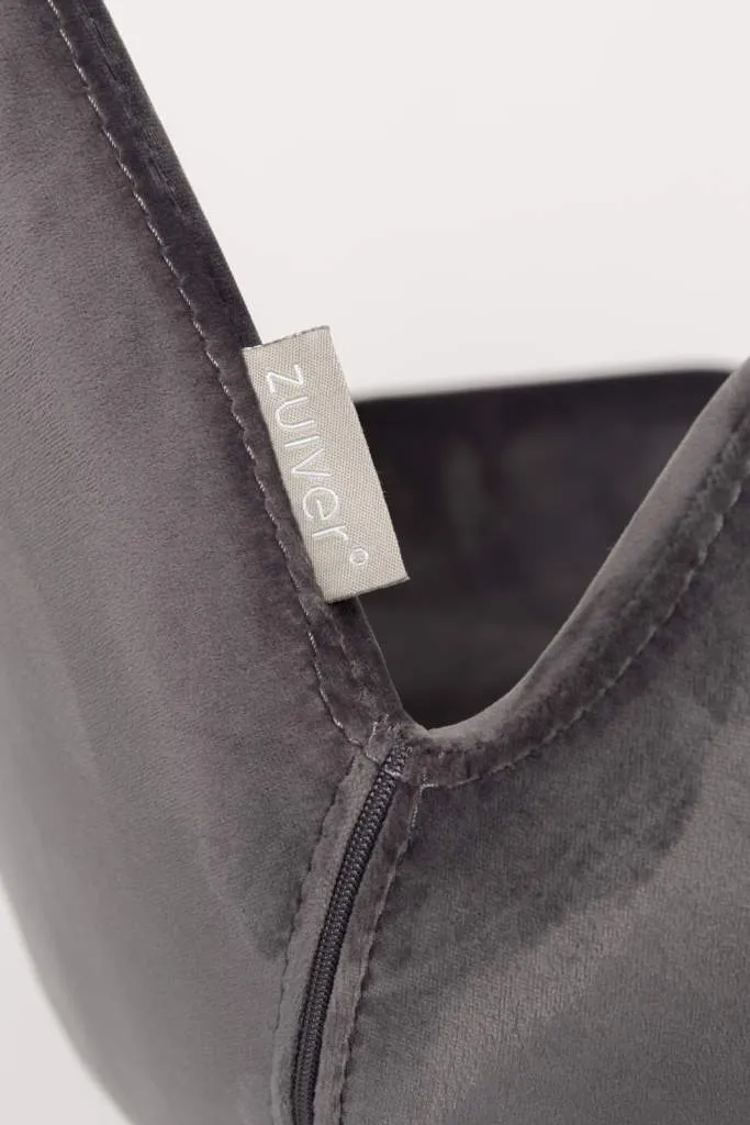 Esszimmerstuhl BRIT Samtlook Grau von ZUIVER