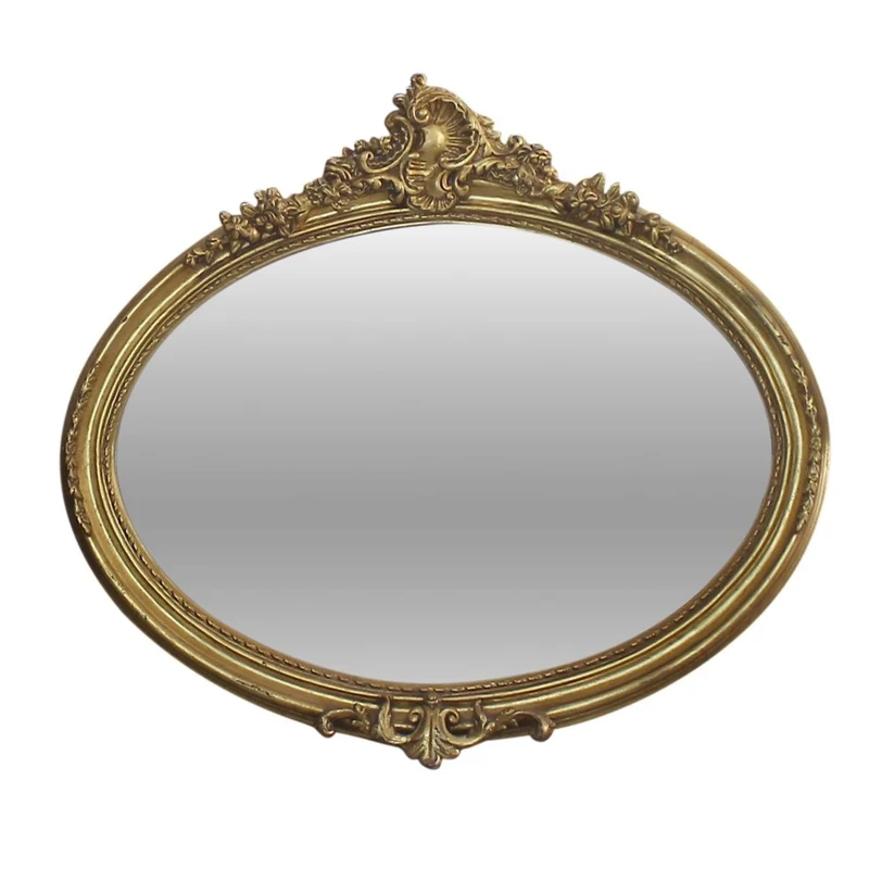 Casa Padrino Barock Wandspiegel Gold 110 x H. 80 cm - Prunkvoller Spiegel im Antik Stil