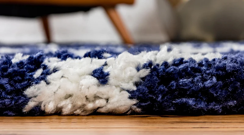 Teppich MARA Shaggy Läufer Ultra-Marineblau 80x185 cm