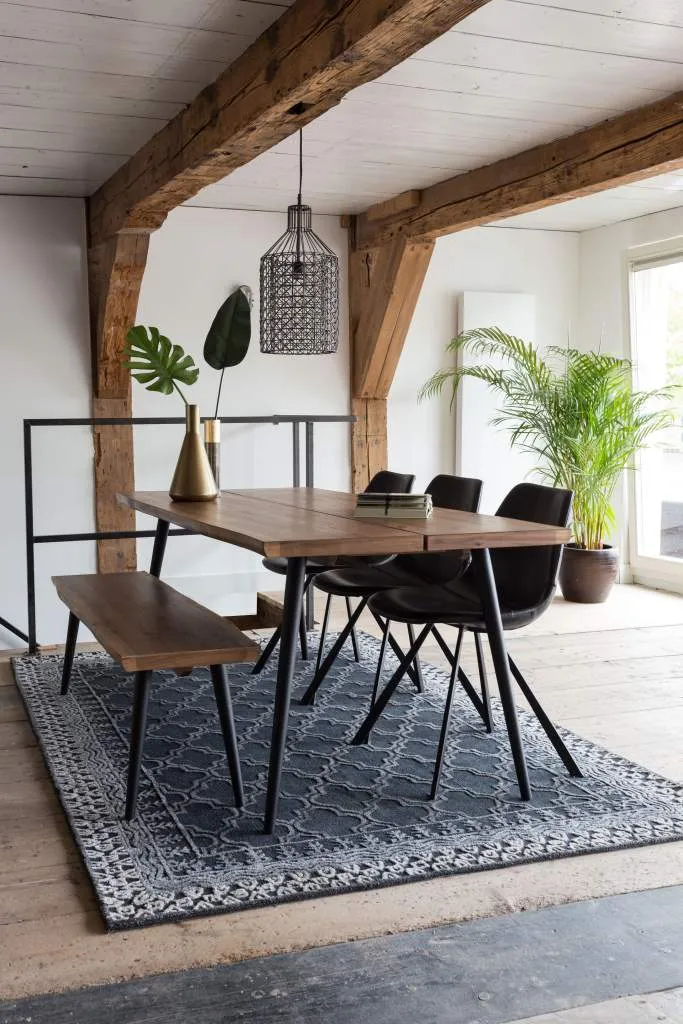 Esstisch ALAGON Walnuss mit Baumkante 200 x 90 cm von DUTCH BONE