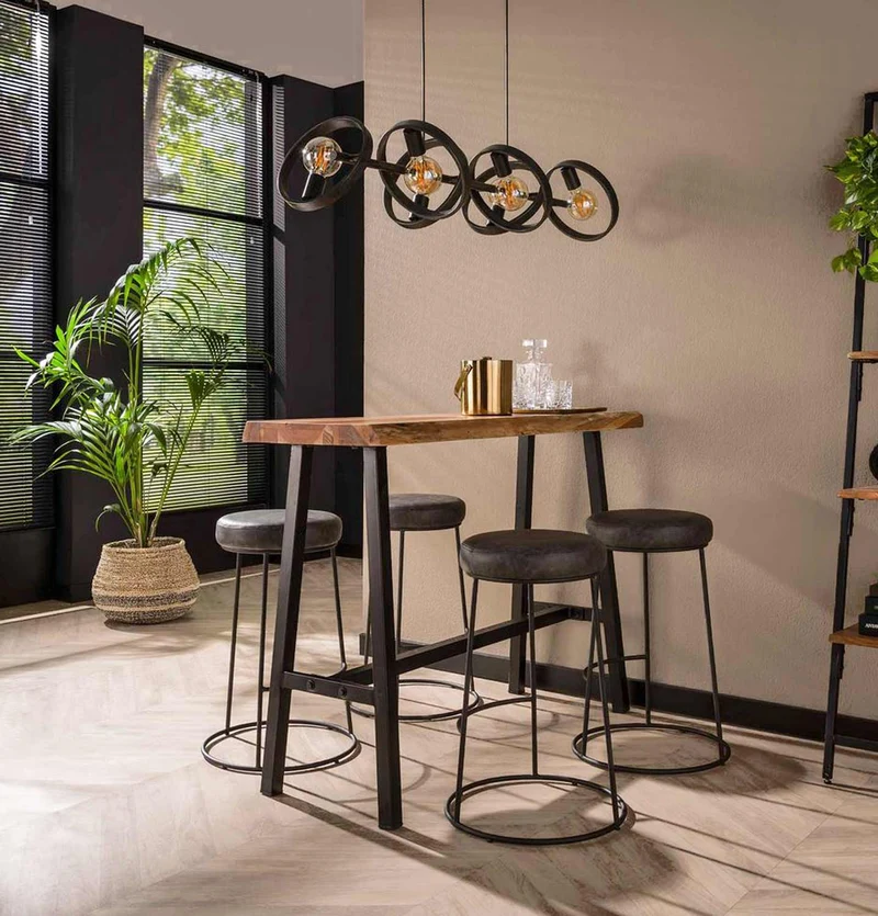 Bartisch JOHAN 125 x 46 cm Tischplatte Akazie massiv