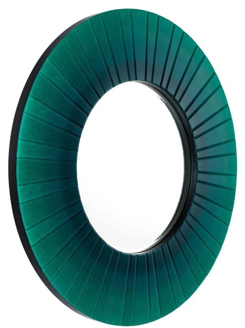 Casa Padrino Luxus Wandspiegel Grün Durchmesser 110 cm - Designer Spiegel