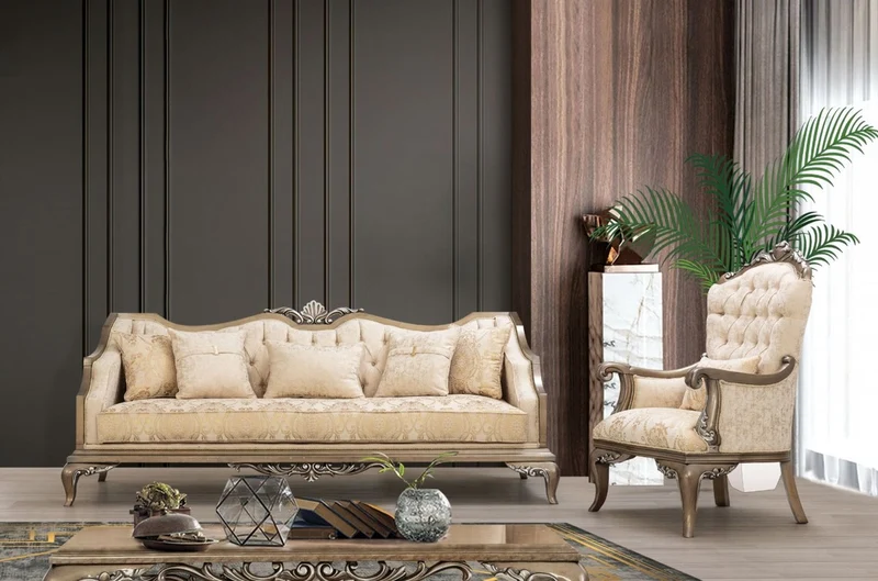 Casa Padrino Luxus Barock Couchtisch Braun / Silber - Prunkvoller Wohnzimmertisch im Barockstil - Handgefertigter Massivholz Tisch - Barock Wohnzimmer Möbel