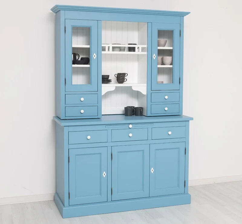 Küchen- und Buffetschrank aus massiver Eiche im Landhausstil in vielen Farben