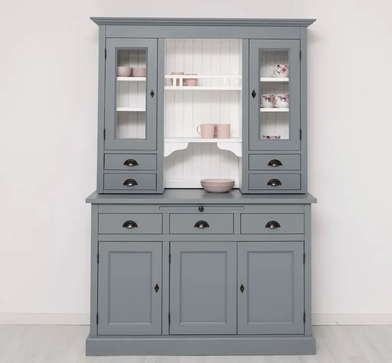 Küchen- und Buffetschrank aus massiver Eiche im Landhausstil in vielen Farben
