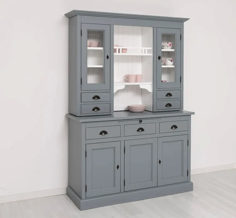 Küchen- und Buffetschrank aus massiver Eiche im Landhausstil in vielen Farben