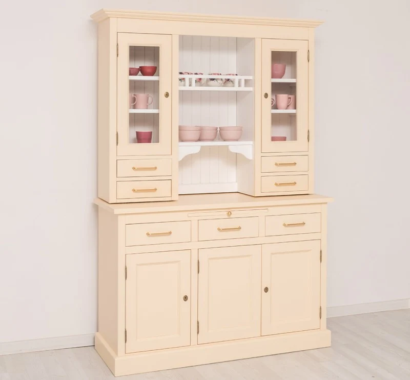Küchen- und Buffetschrank aus massiver Eiche im Landhausstil in vielen Farben