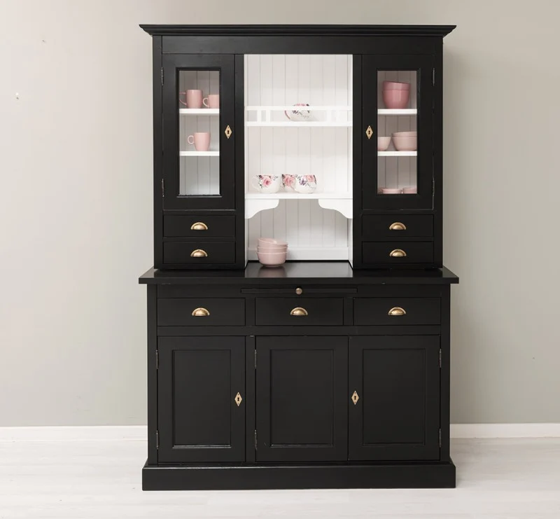 Küchen- und Buffetschrank aus massiver Eiche im Landhausstil in vielen Farben